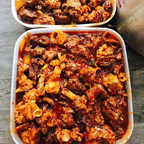 Peppered goat / cow meat